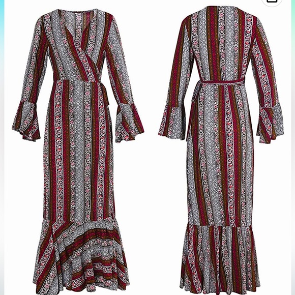 Boho Wrap Dress 🌸 - Picture 2 of 4